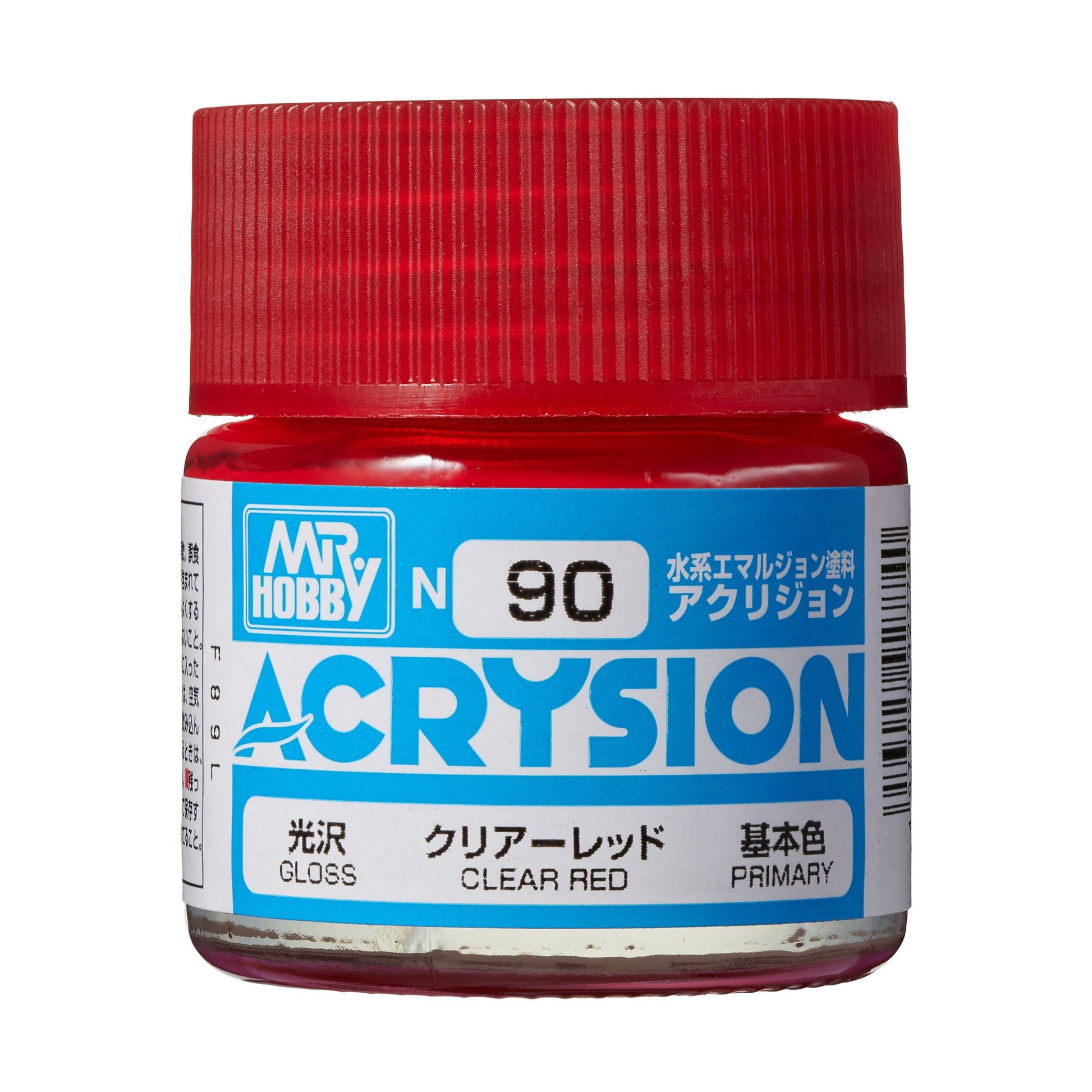 N90 Acrysion Color Clear Red Model Paint Red color 10 ml by Mr. Hobby