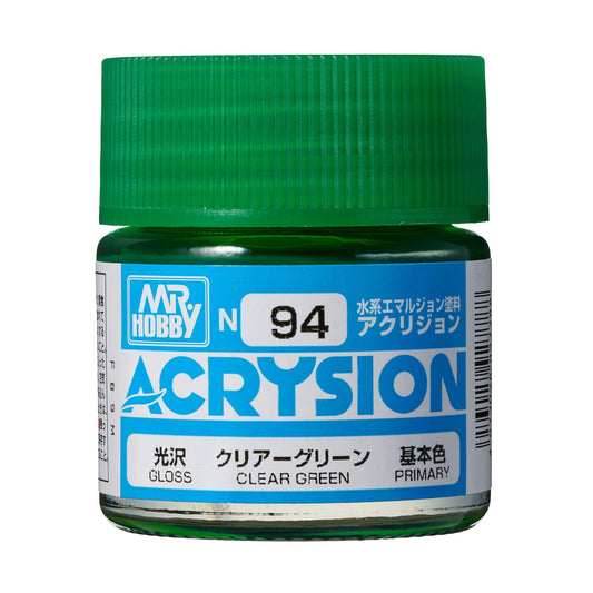 N94 Acrysion Color Clear Green Model Paint Green color 10 ml by Mr. Hobby