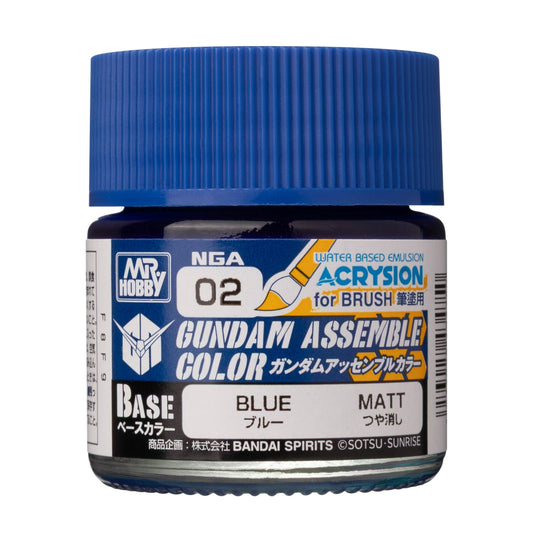 Mr. Hobby NGA02 Gundam Assemble Color Blue Model Paint by GSI Creos 10 ml paint bottle front view