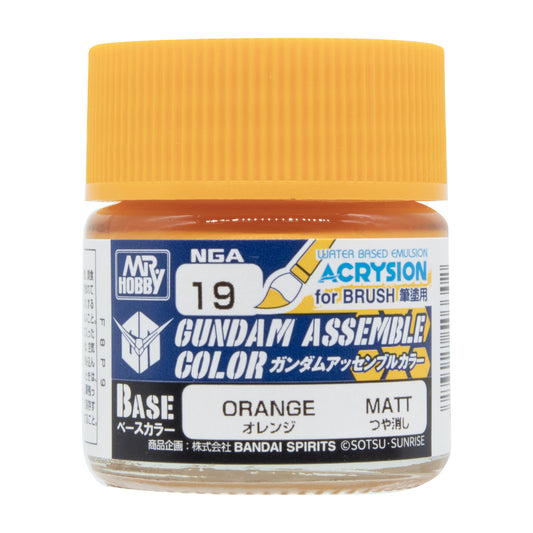 Mr. Hobby NGA19 Gundam Assemble Color Orange Model Paint by GSI Creos 10 ml paint bottle front view