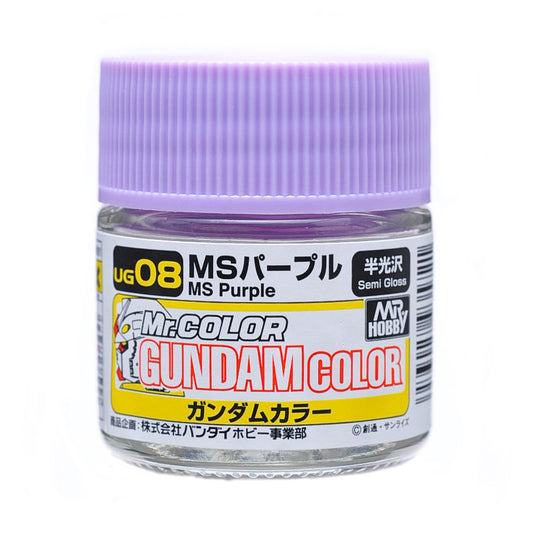 Mr. Hobby UG08 Gundam Color MS Purple Model Paint by GSI Creos 10 ml paint bottle front view