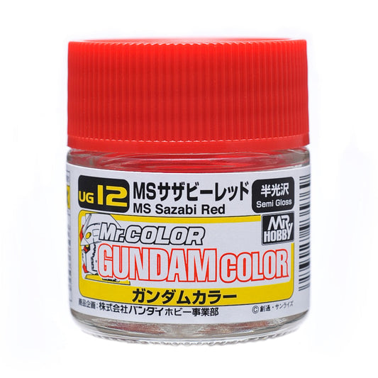 Mr. Hobby UG12 Gundam Color Sazabi Red Model Paint by GSI Creos 10 ml paint bottle front view
