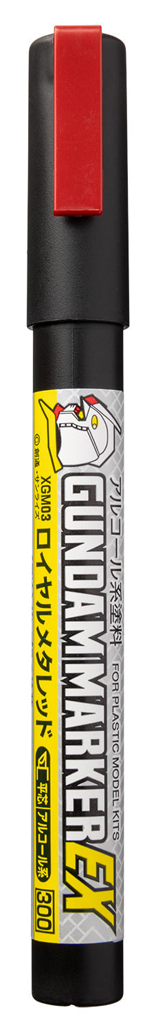 Mr. Hobby XGM03 Gundam Marker EX Shine Red Felt-Tip Pen Red color Chisel Tip without packaging by GSI Creos