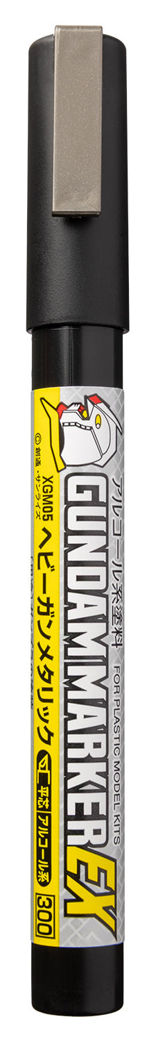Mr. Hobby XGM05 Gundam Marker EX Heavy Gun Metallic Felt-Tip Pen Gun Metallic color Chisel Tip without packaging by GSI Creos