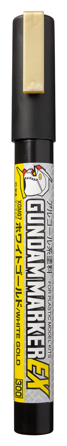 Mr. Hobby XGM07 Gundam Marker EX White Gold Felt-Tip Pen Gold color Chisel Tip without packaging by GSI Creos