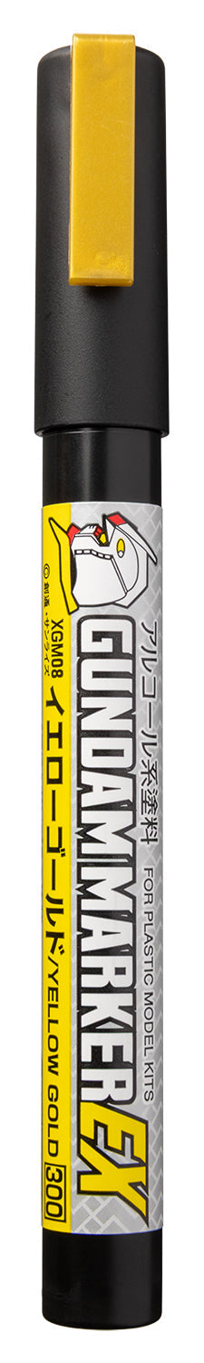 Mr. Hobby XGM08 Gundam Marker EX Yellow Gold Felt-Tip Pen Gold color Chisel Tip without packaging by GSI Creos