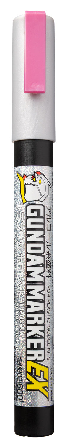 Mr. Hobby XGM202 Gundam Marker EX TRANS-AM Holographic Red Felt-Tip Pen Red color Chisel Tip without packaging by GSI Creos