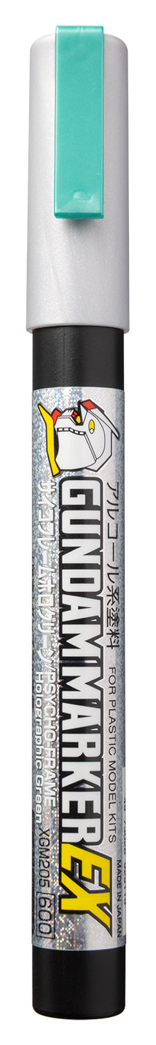 Mr. Hobby XGM205 Gundam Marker EX PSYCHO-FRAME Holographic Green Felt-Tip Pen Green color Chisel Tip Holographic effect without packaging by GSI Creos