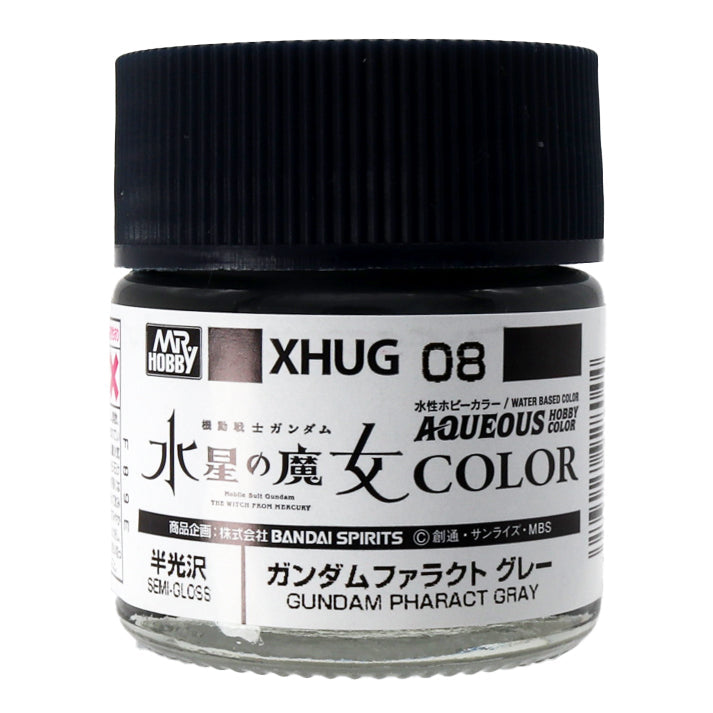 Mr. Hobby XHUG08 Aqueous Gundam Color Gundam Pharact Gray Model Paint by GSI Creos 10 ml paint bottle front view